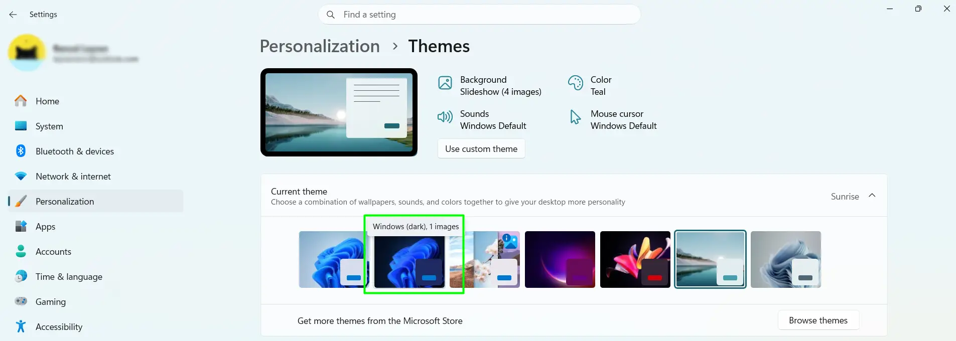 Apply a Full Dark Theme on Windows 11