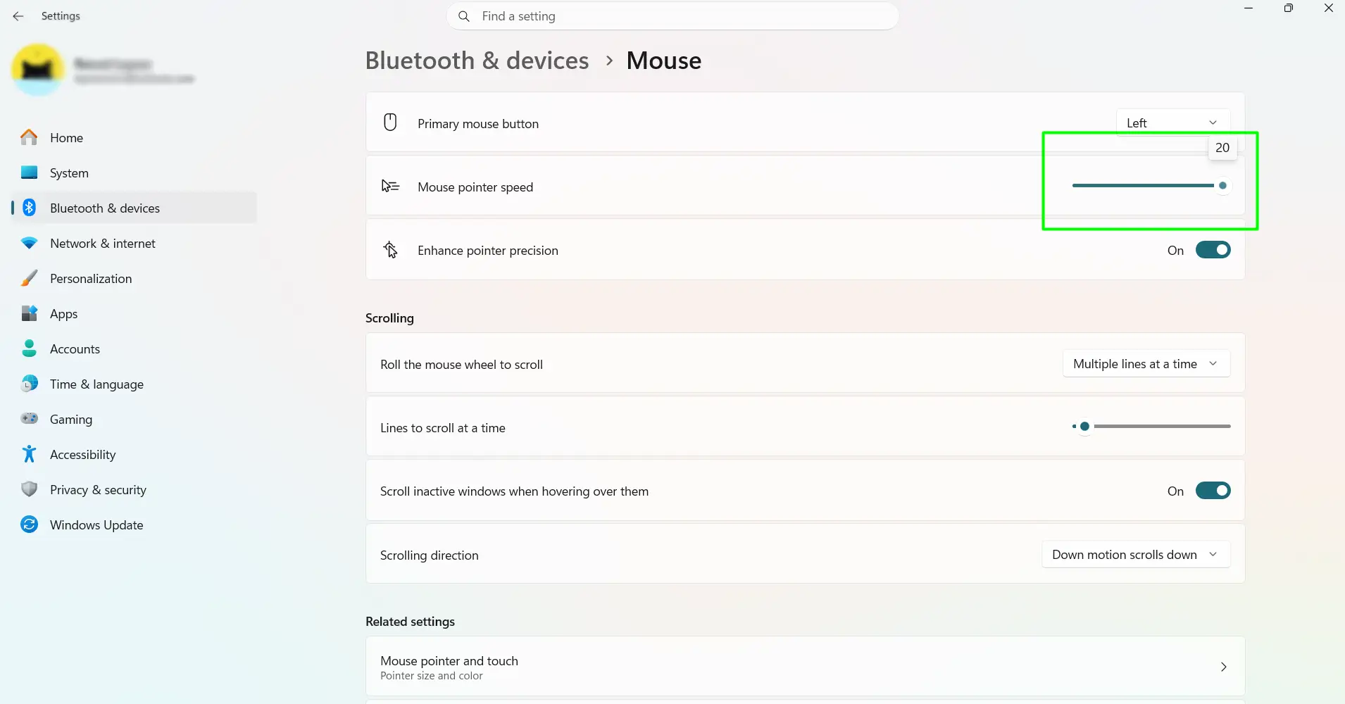 How to Adjust the Mouse Pointer Speed on Windows 11