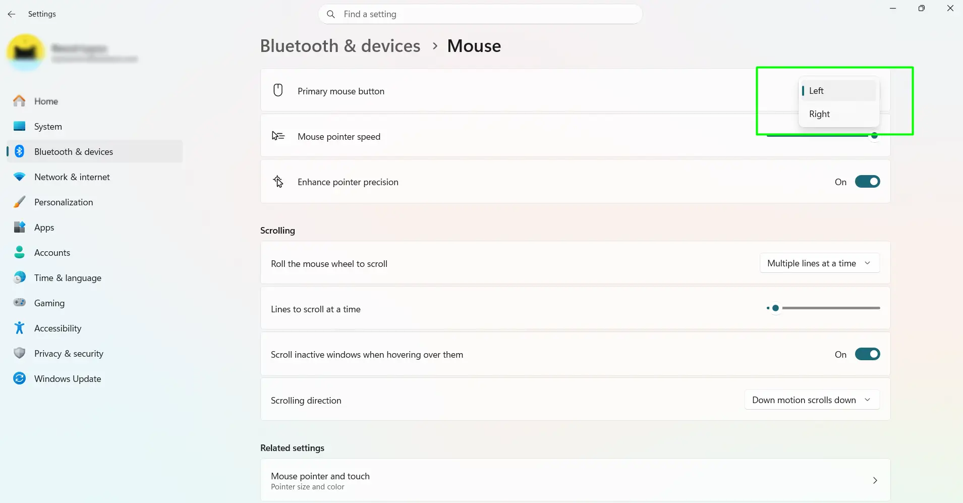How to Change the Primary Mouse Button in Windows 11