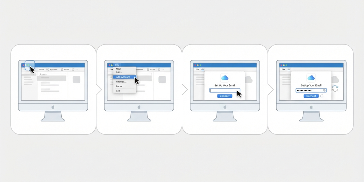 Add the iCloud Account in Classic Outlook