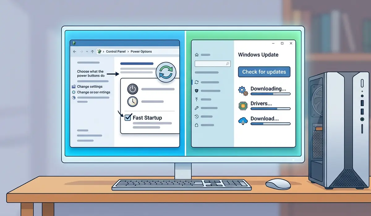 Address Fast Startup and System Updates