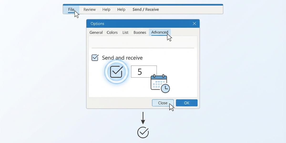 Check and Adjust Send_Receive Settings