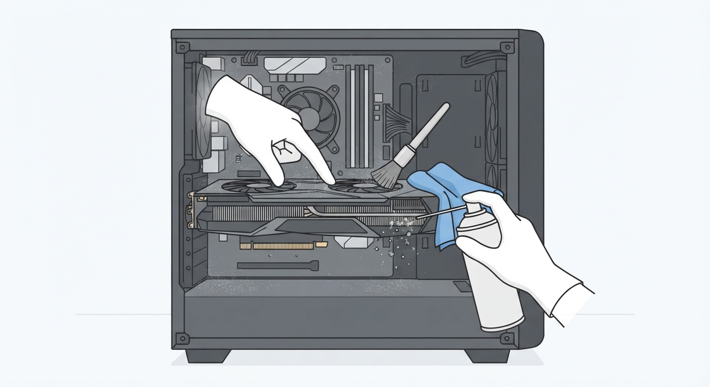 Cleaning Without Removing the Card