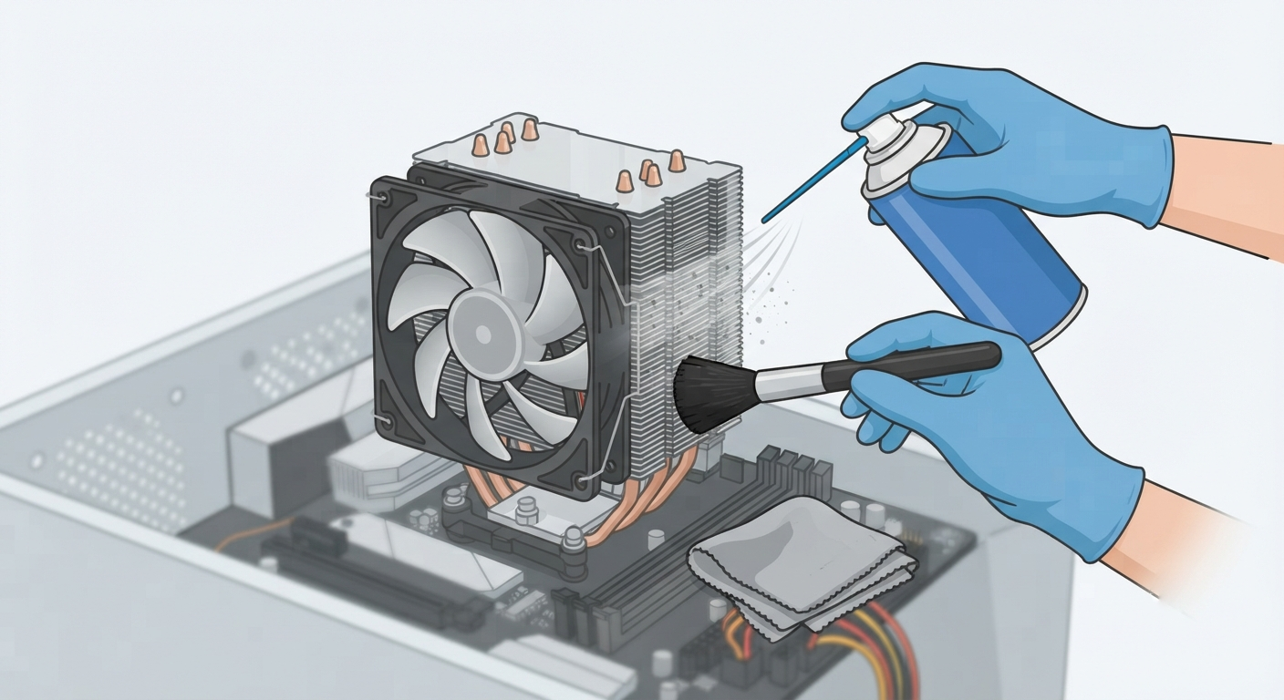 Cleaning Without Removing the Cooler