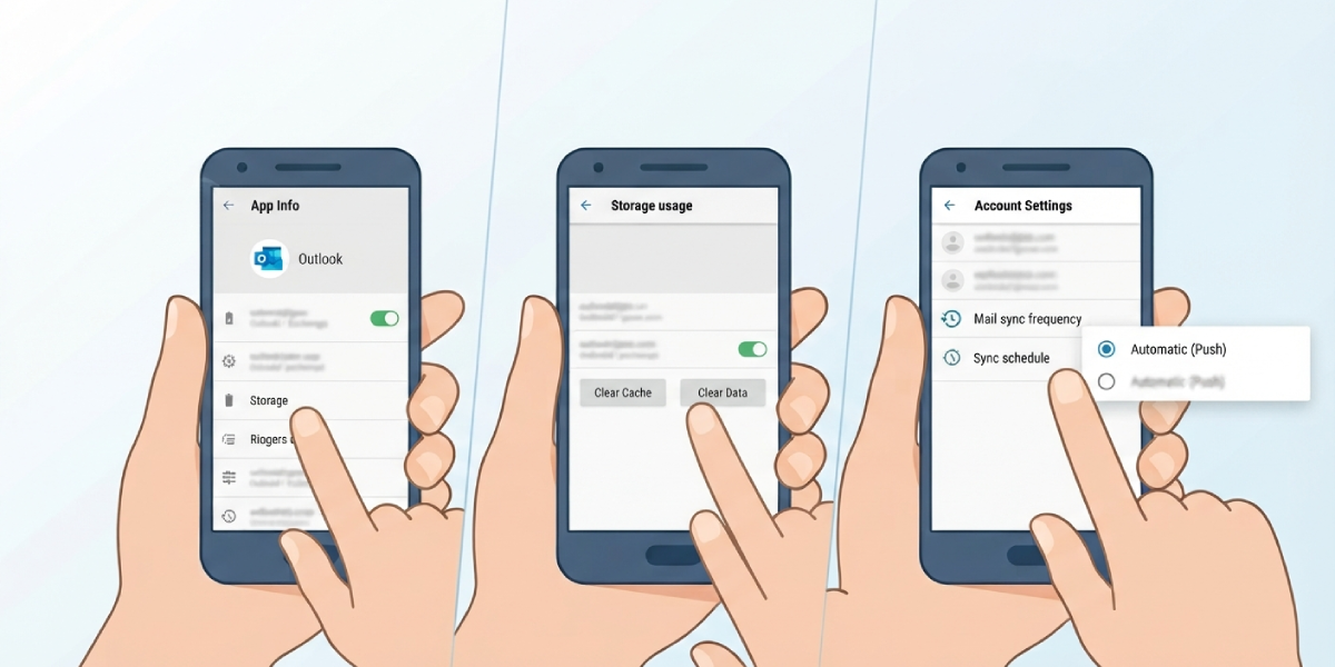 Clear Cache and Confirm Sync Frequency