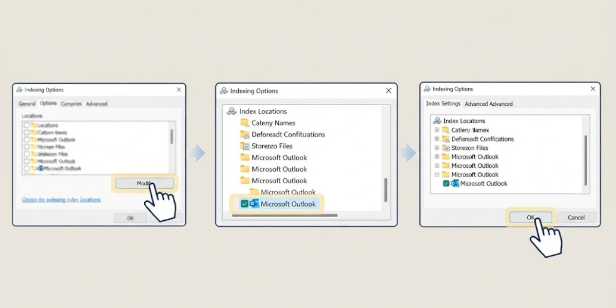 Confirm Outlook Is Included in the Index