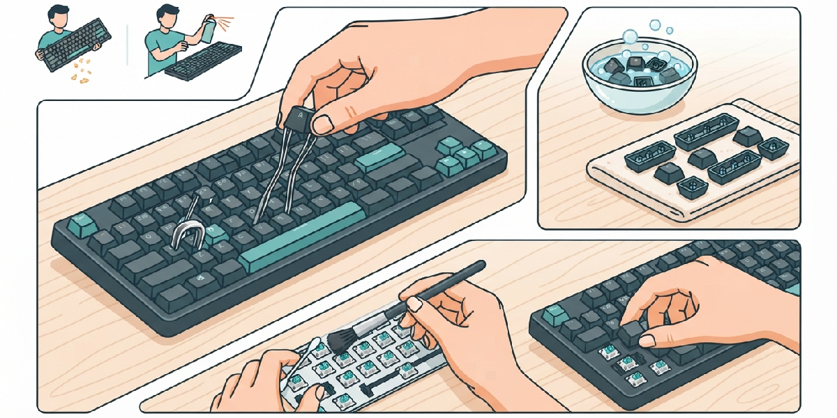 How to Clean a Mechanical Keyboard Step by Step (1)