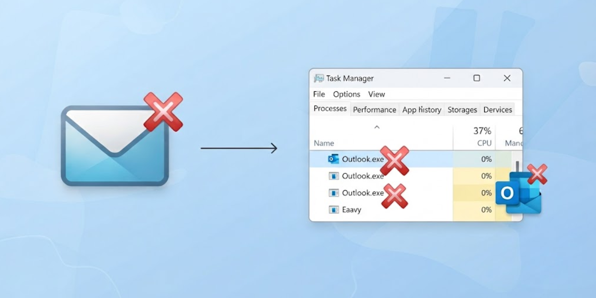 Method 1_ Close Outlook Completely