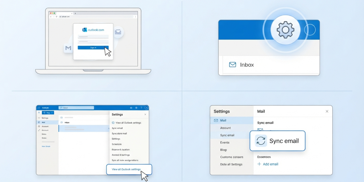 Method 2_ Open Sync Email Settings in Outlook on the Web