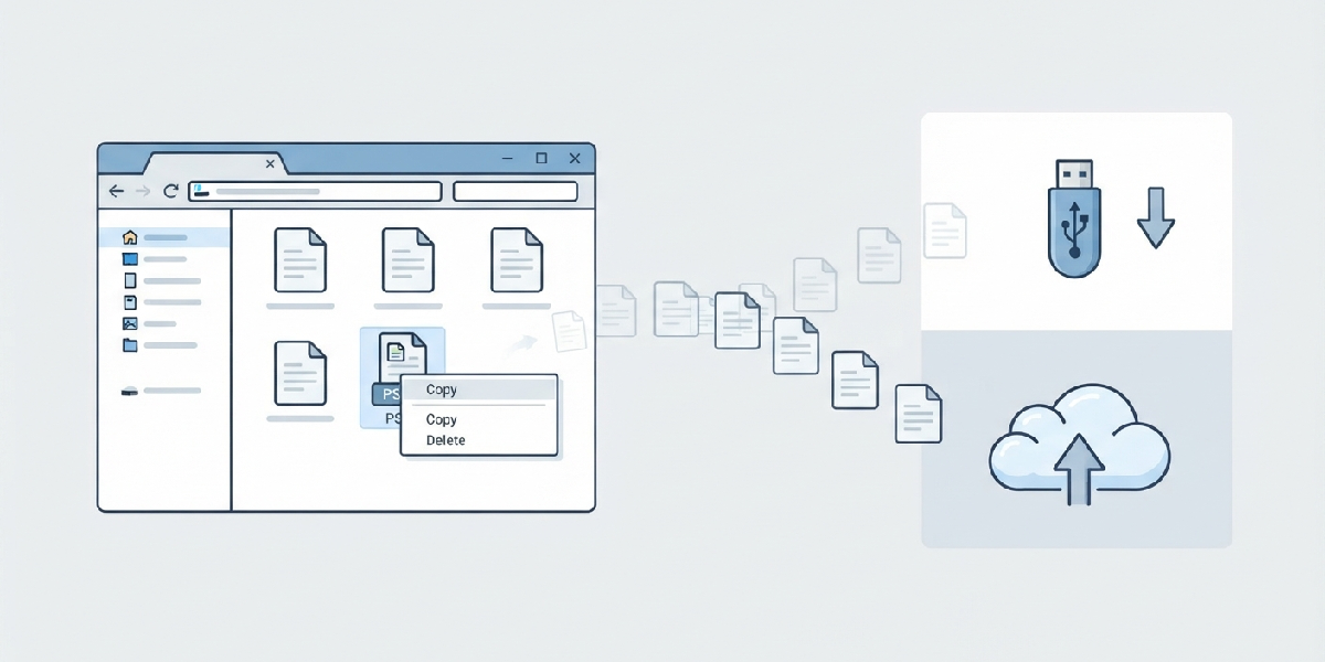 Method 3_ Copy the PST File to Removable or Cloud Storage
