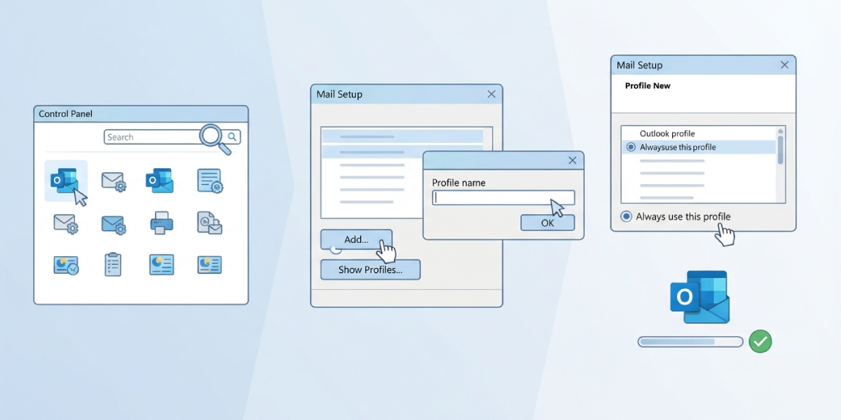 Method 3_ Create a New Outlook Profile