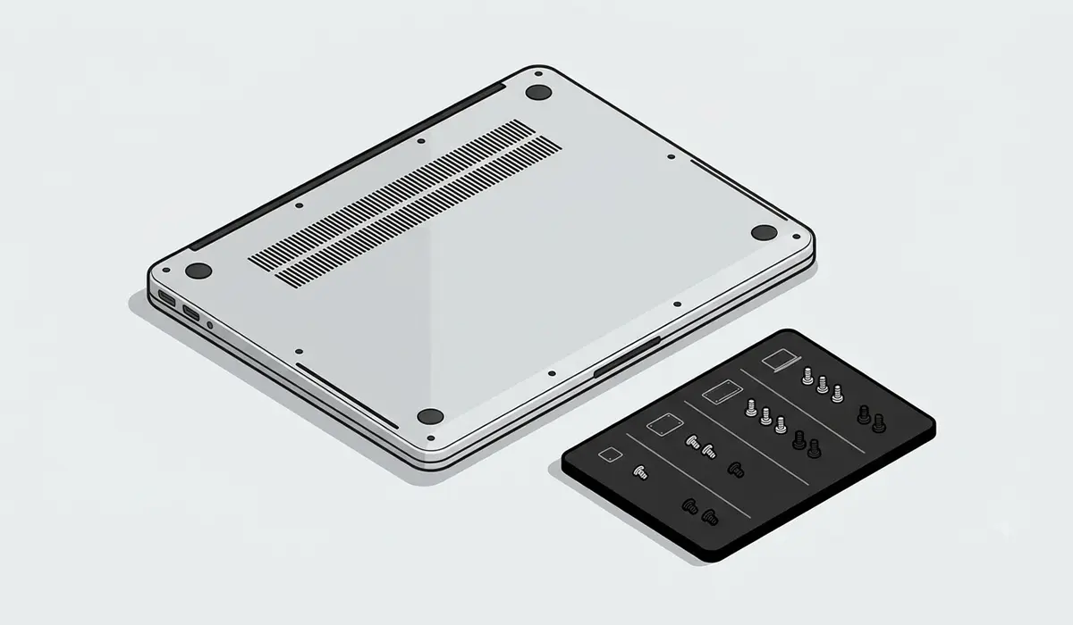 Opening the Laptop and Installing the New Module