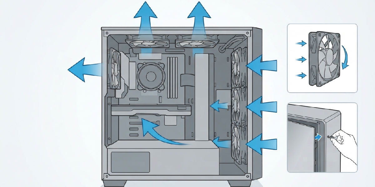 Plan Fan Placement and Airflow Direction