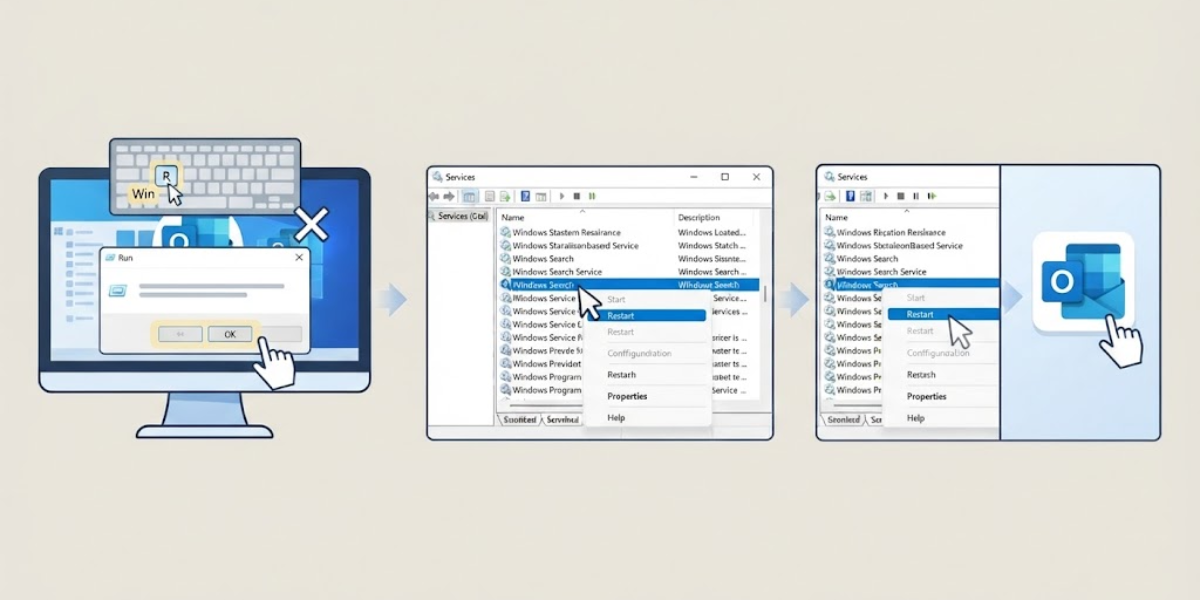 Restart the Windows Search Service
