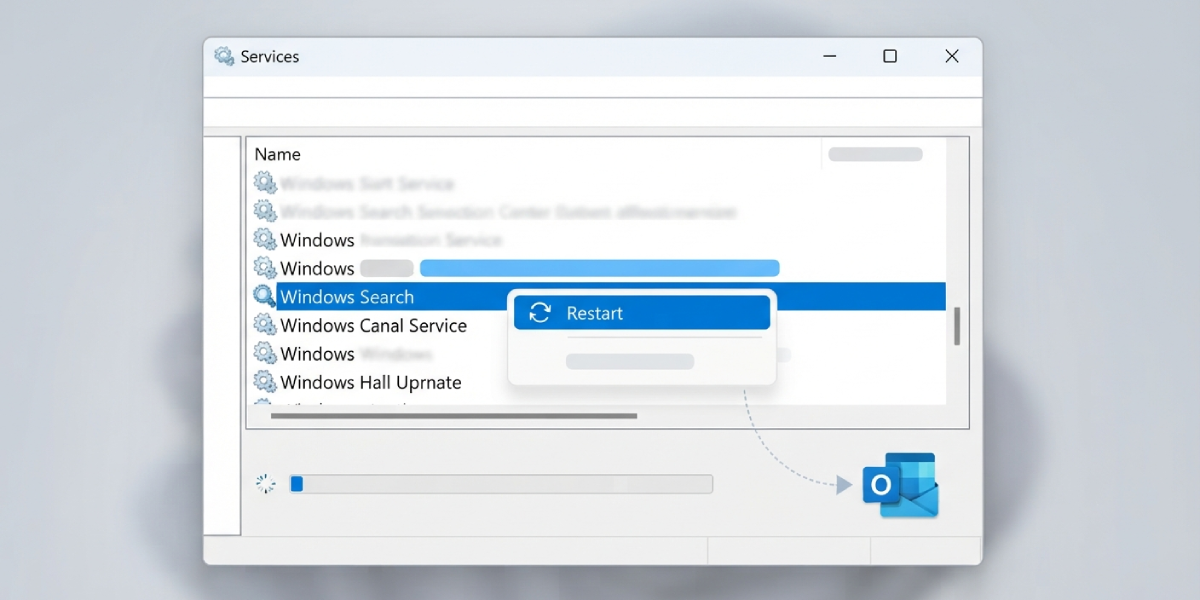 Restart the Windows Search Service
