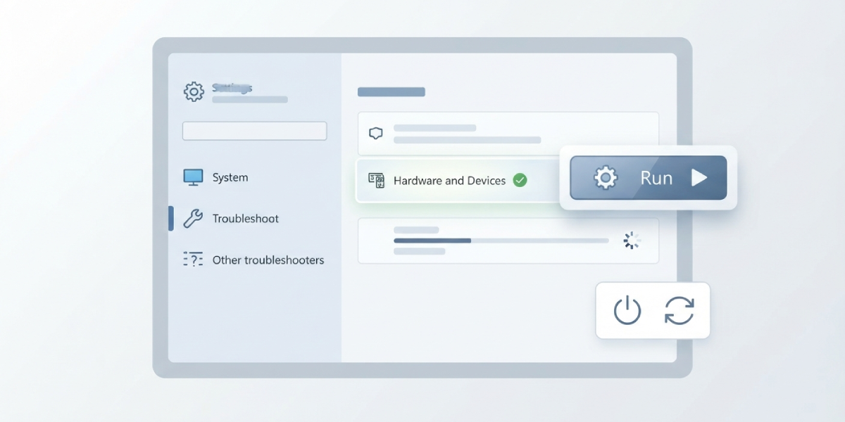 Run Windows Built-In Hardware Troubleshooter