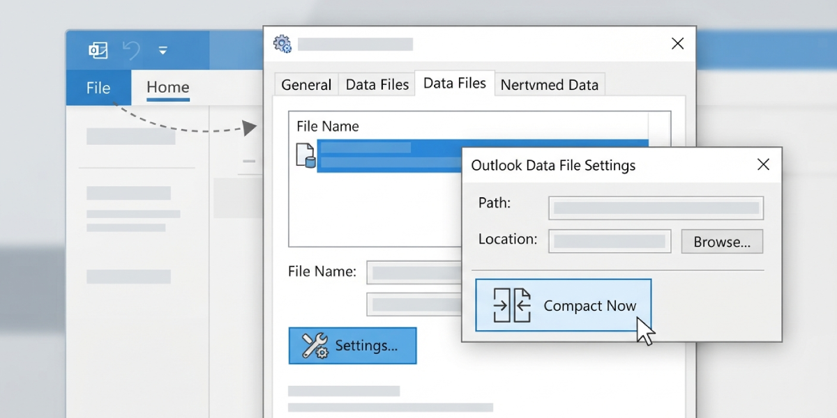 Step 6_ Compact the Original PST File