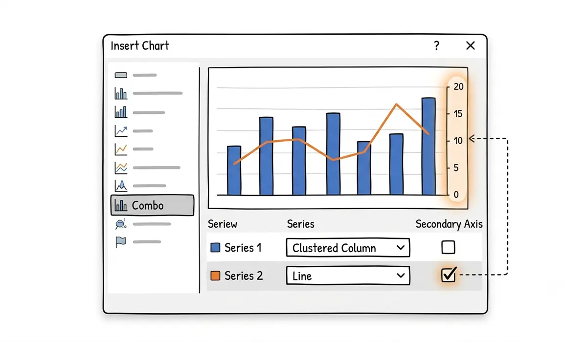 Steps to Create a Combo Chart in Excel