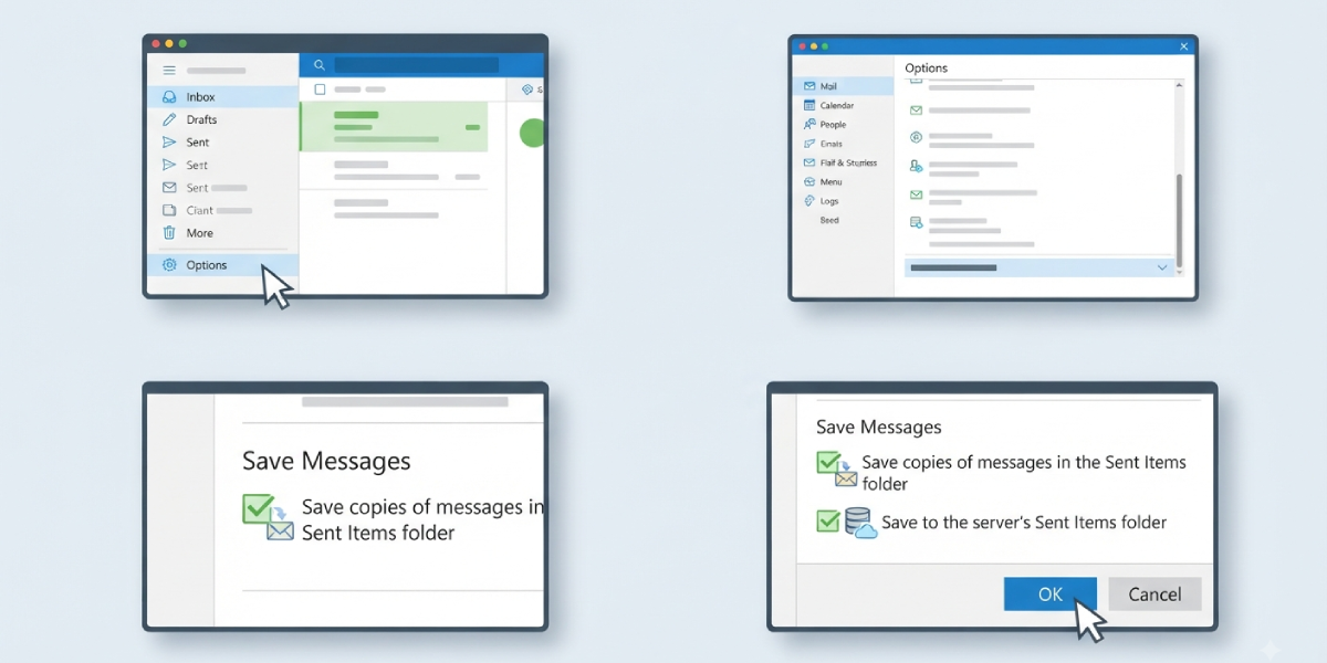 Turn On Save Sent Items Syncing