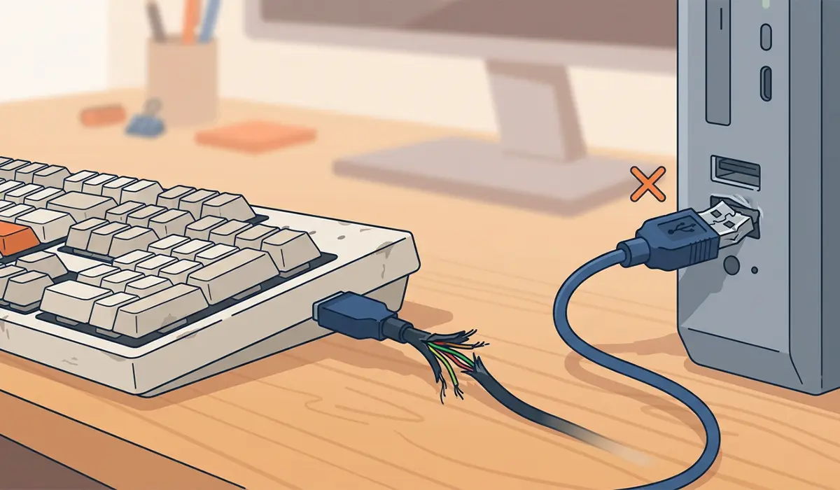 A Faulty Keyboard, Cable, or Port