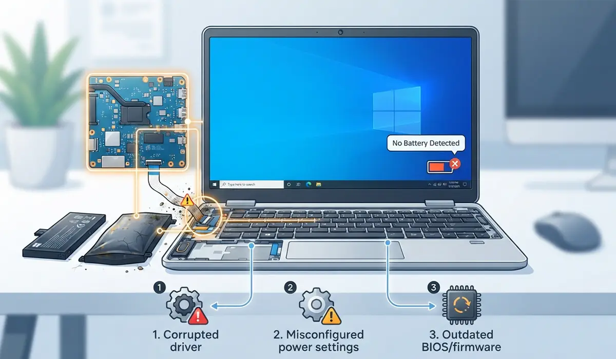 Common Causes of Battery Not Detected by Windows