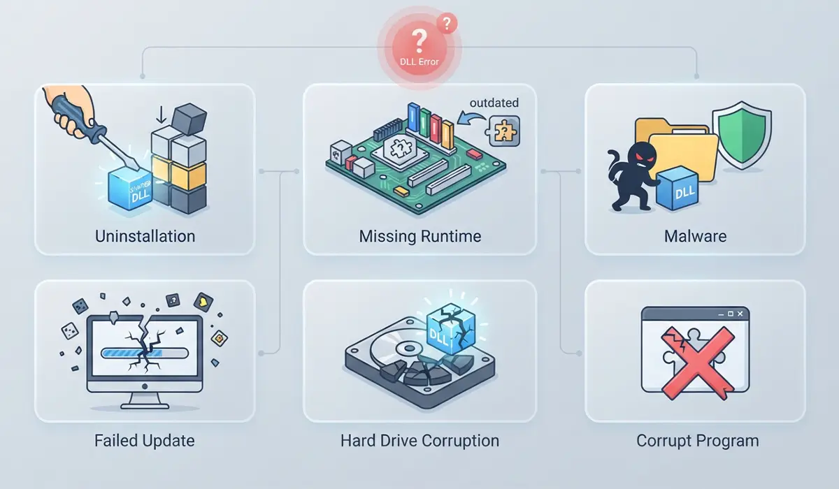 Common Causes of DLL Missing or Not Found Errors