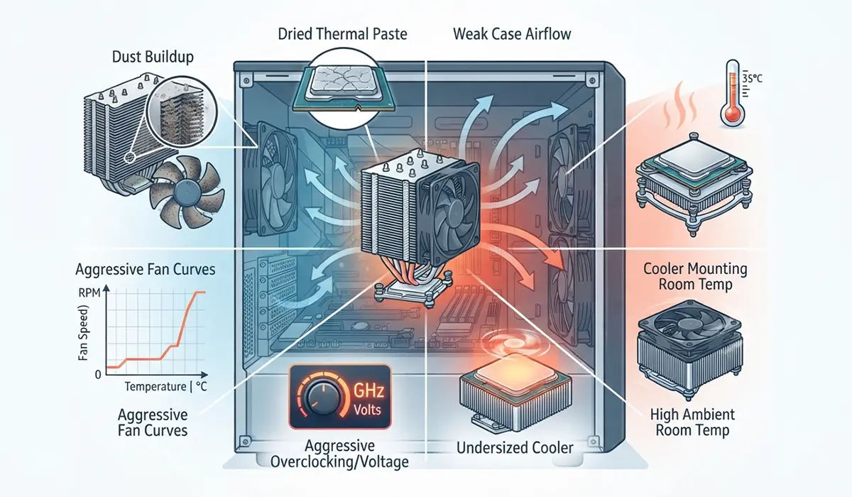 Common Causes of Thermal Throttling on a Desktop CPU