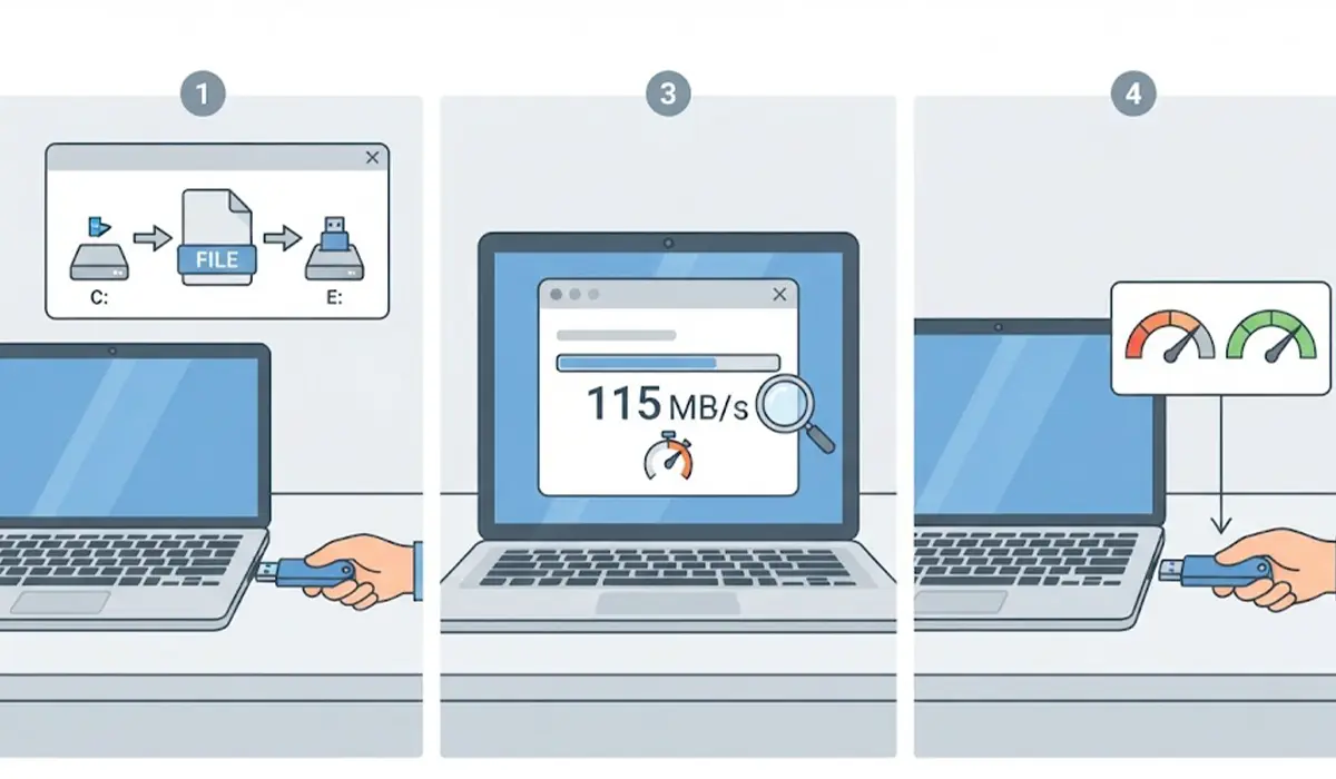 Confirm the Real Speed with a Copy Test