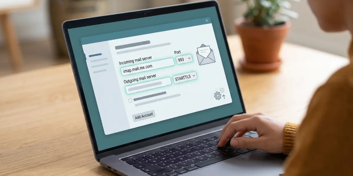 Enter the iCloud Mail Server Settings in Outlook