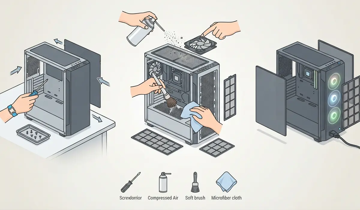 How to Clean a Dirty PC Case Interior- Step-by-Step Process