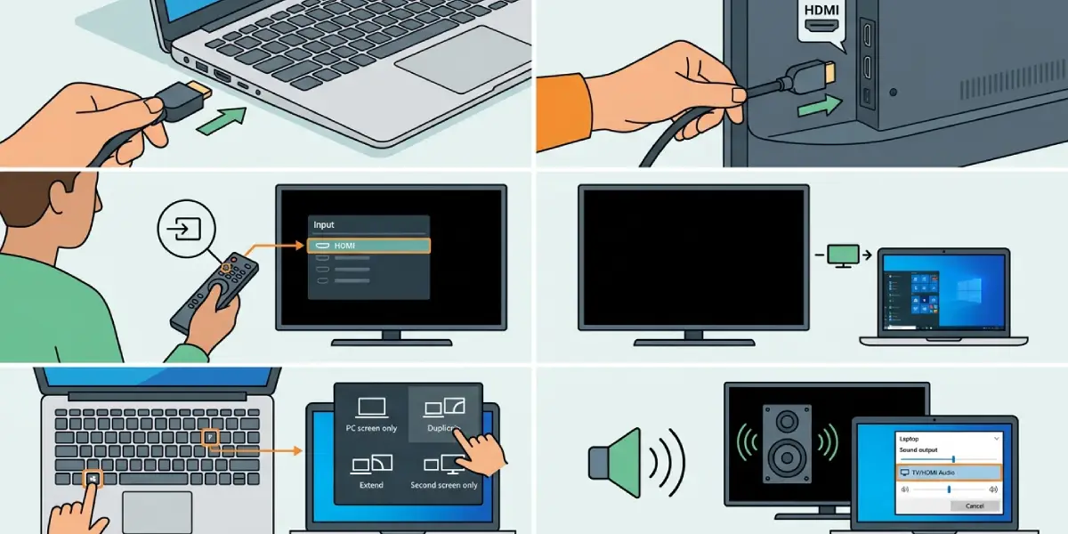 How to Connect a Laptop to a TV via HDMI (1)