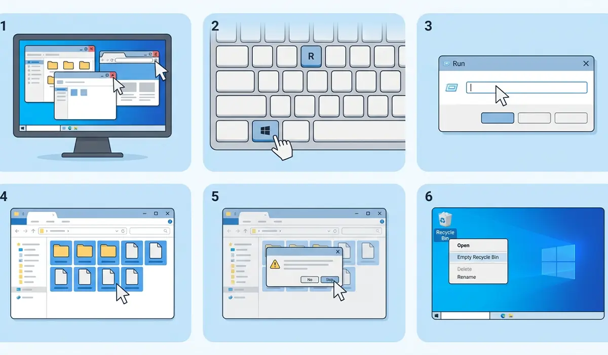 How to Manually Clear the Temp Folder