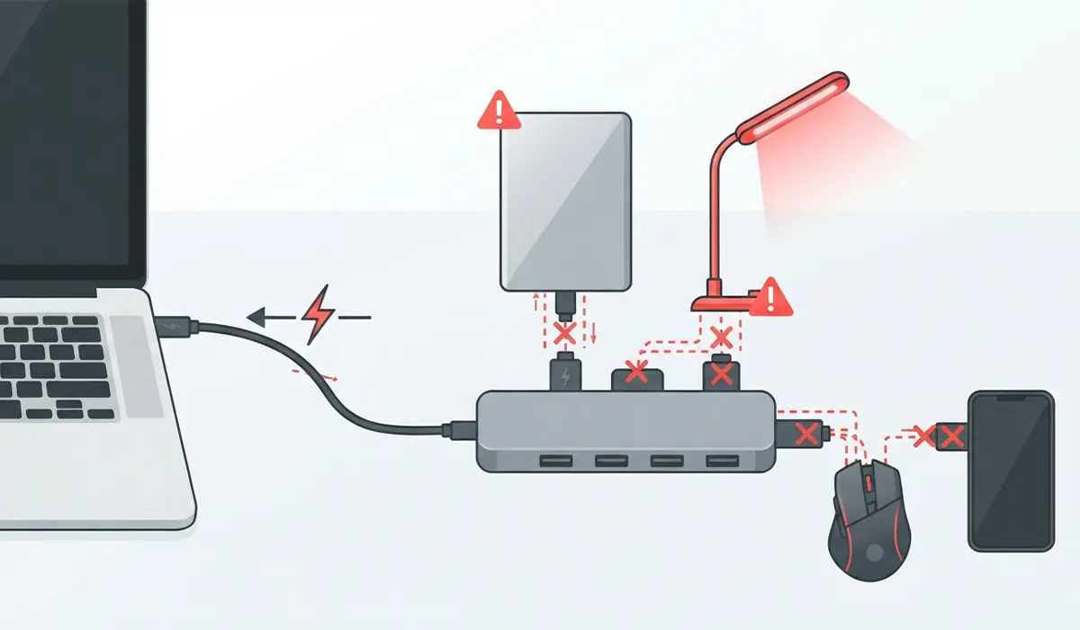 Insufficient Power Through a Hub