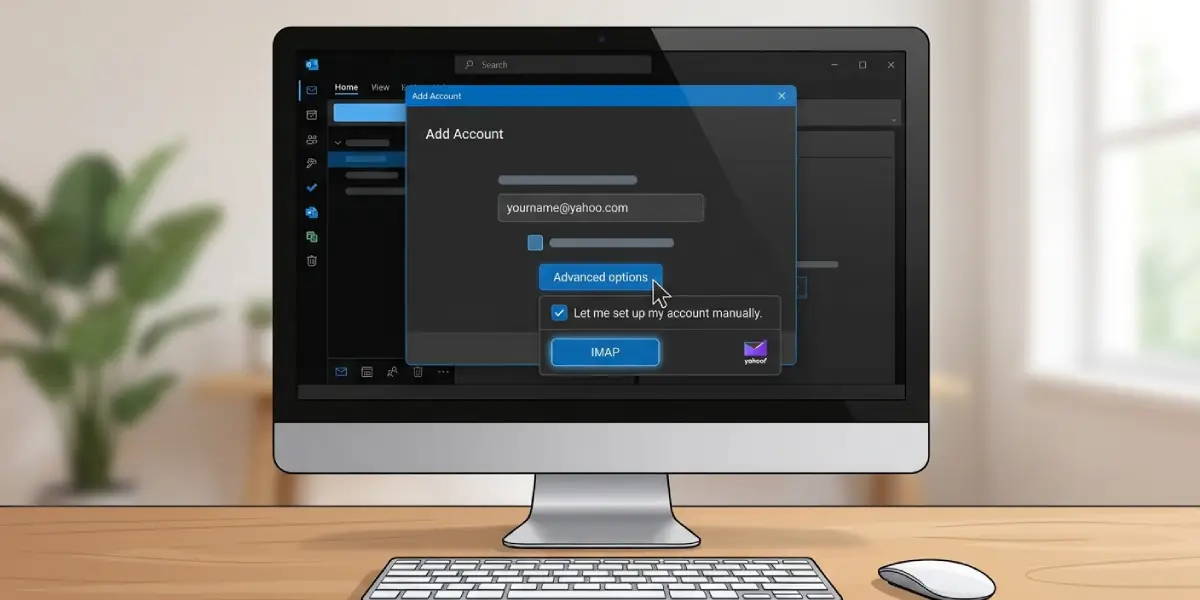 Method 3_ Add the Yahoo Account in Outlook