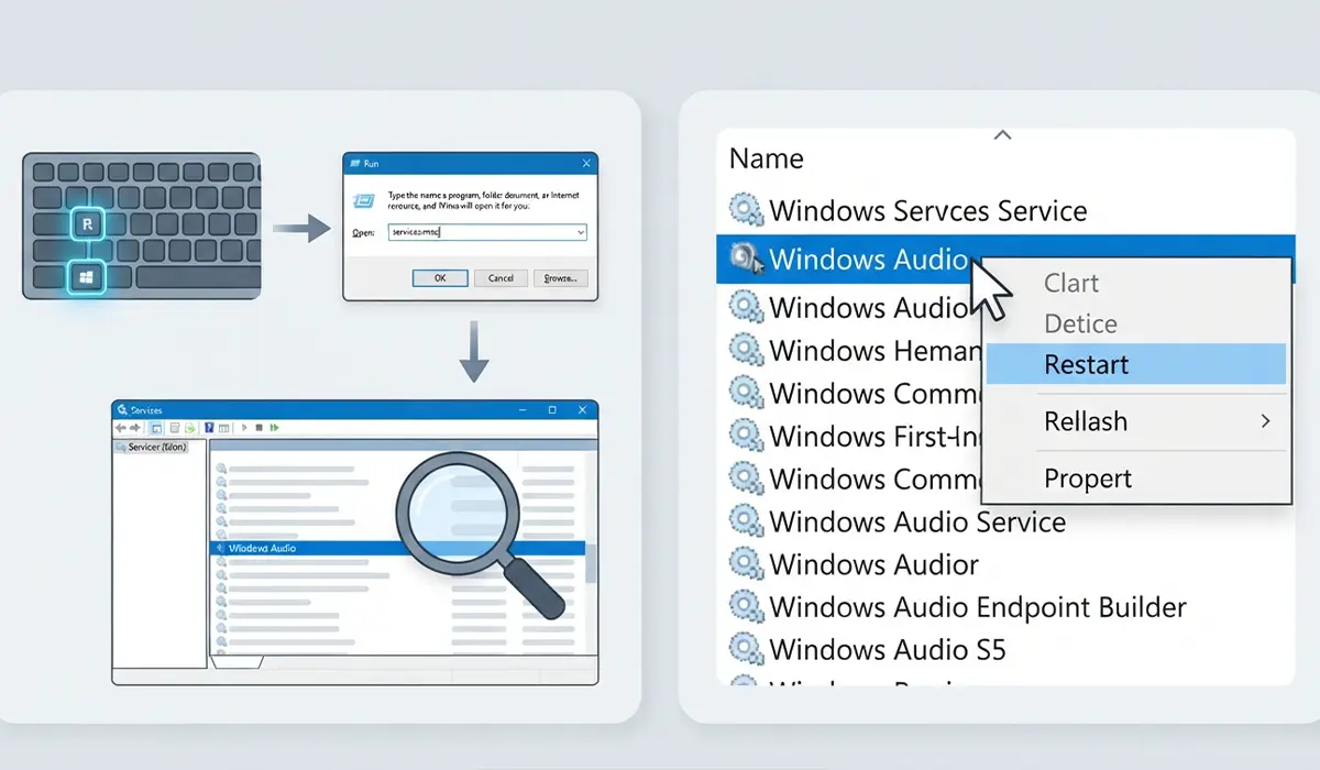 Restart the Windows Audio Service