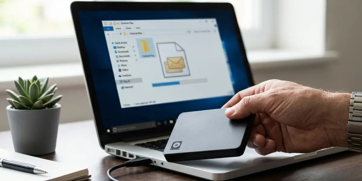 Step 1_ Back up the PST file first. Close Outlook
