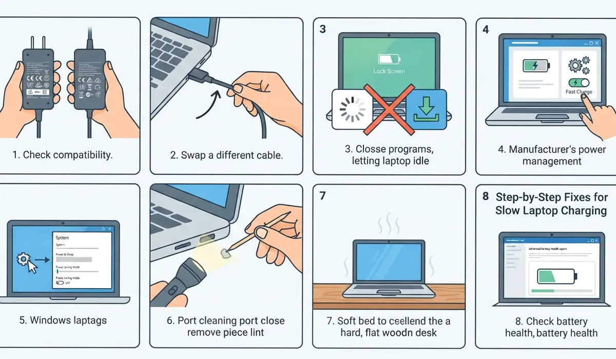Step-by-Step Fixes for Slow Laptop Charging