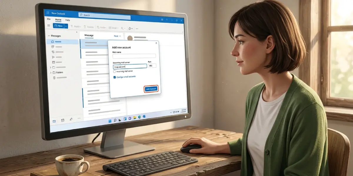 Step-by-Step Guide to Add an AOL Mail Account in Outlook on the We