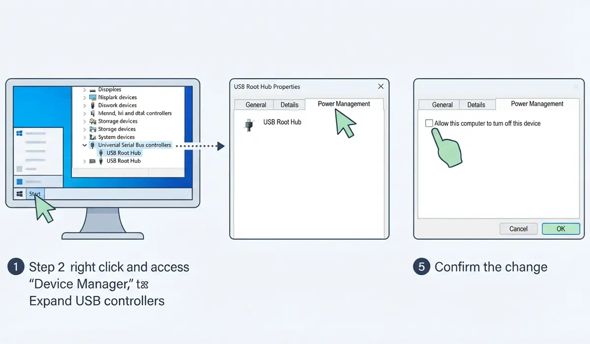 Stop Windows From Powering Off USB Hubs in Device Manager