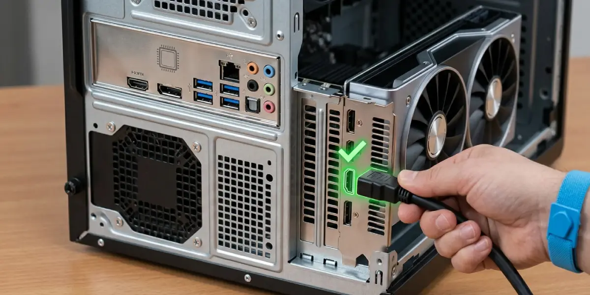 Verify the Monitor Cable Is in the Right Port