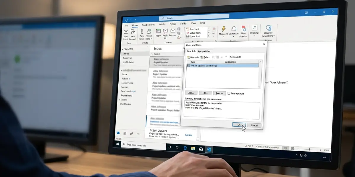 Create the Rule in Outlook for Windows