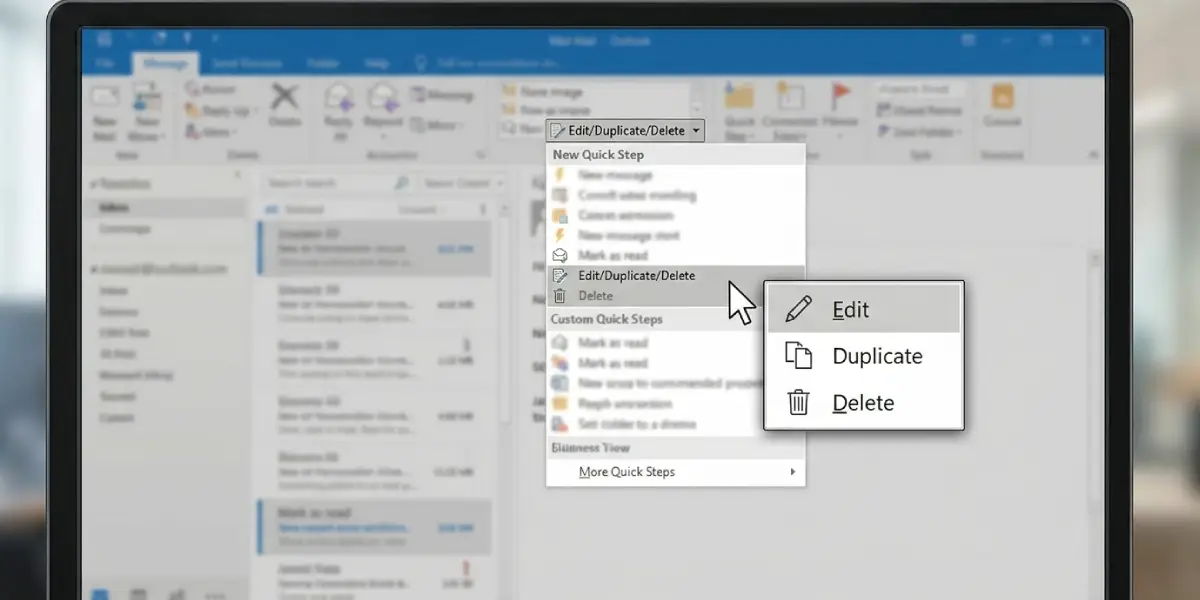 Edit, Duplicate, or Delete a Quick Step