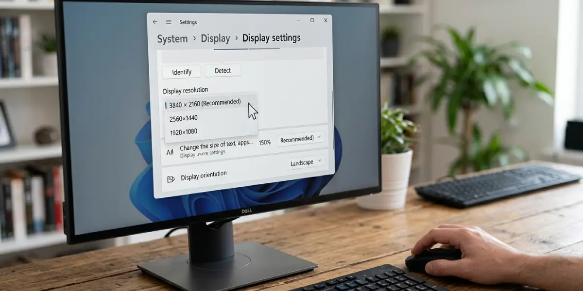 Fix the Resolution in Display Settings