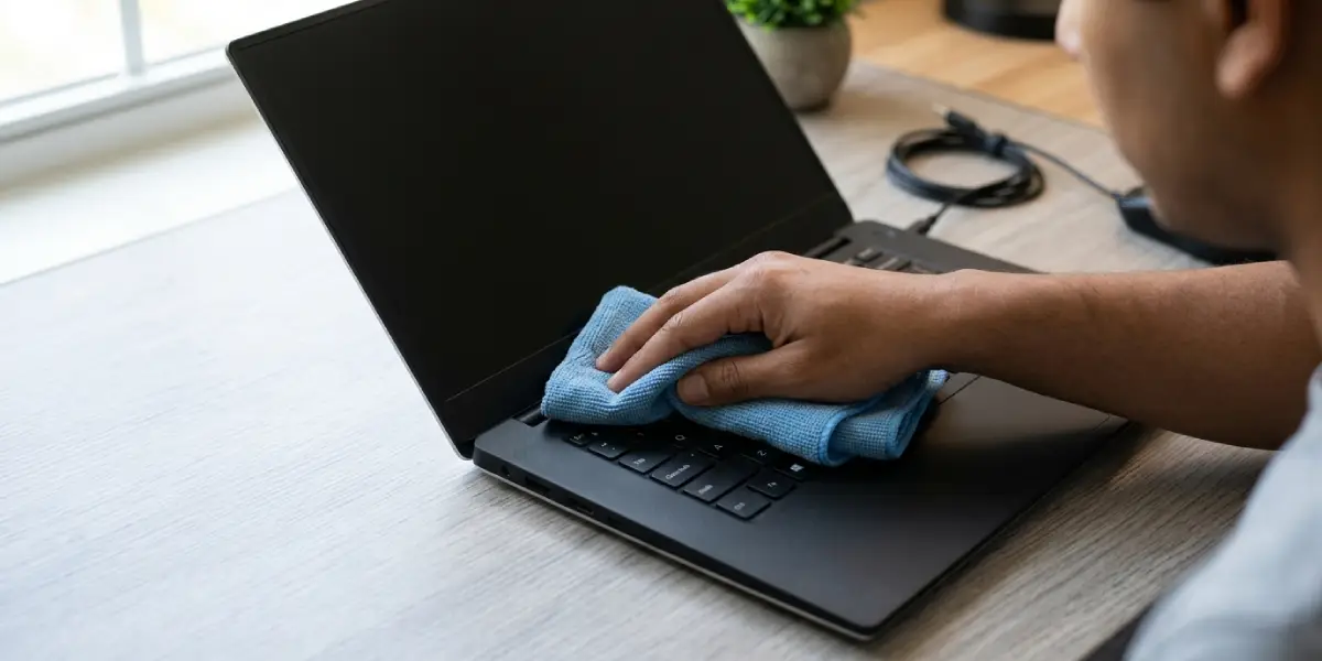 How to Clean a Laptop Screen Hinge Area Step by Step