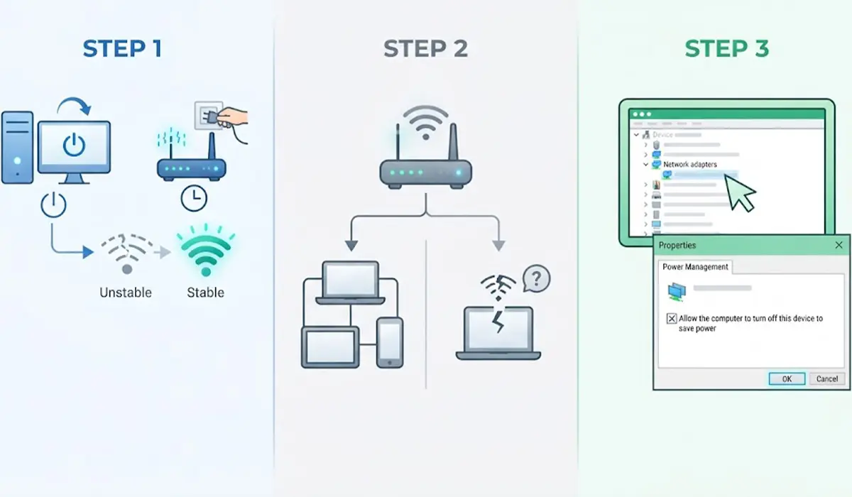 How to Fix a Wi-Fi Adapter That Keeps Resetting, Step by Step