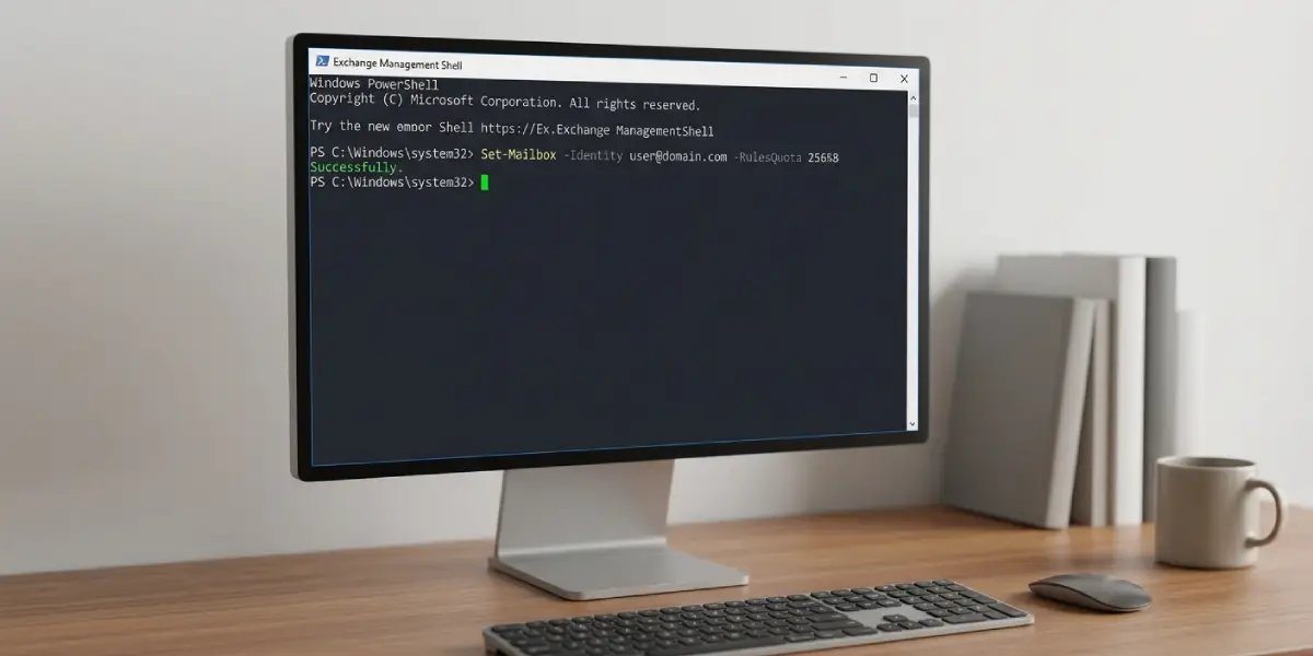 Raise the Rules Quota as an Exchange Server Admin