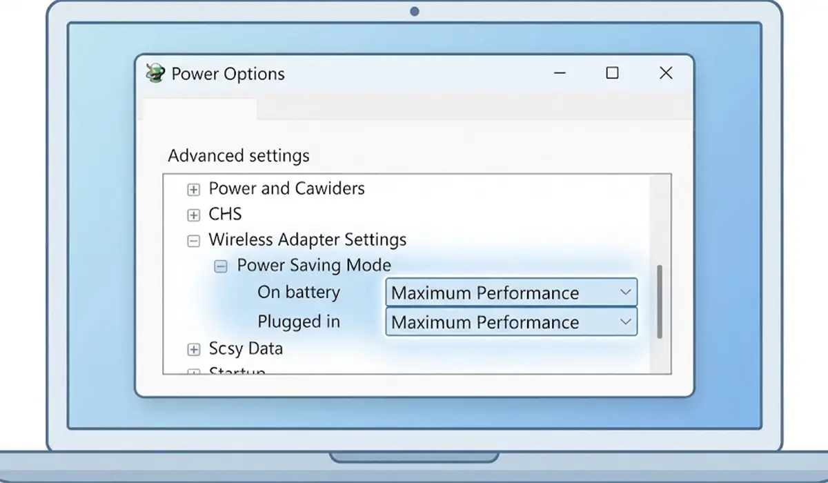 Set the Wireless Adapter to Maximum Performance