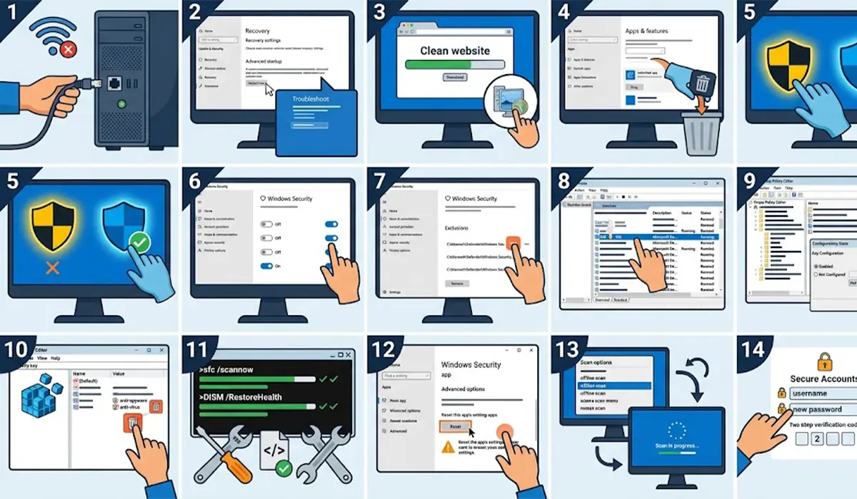 Step-by-Step Process to Fix Windows Defender Being Disabled by Malware