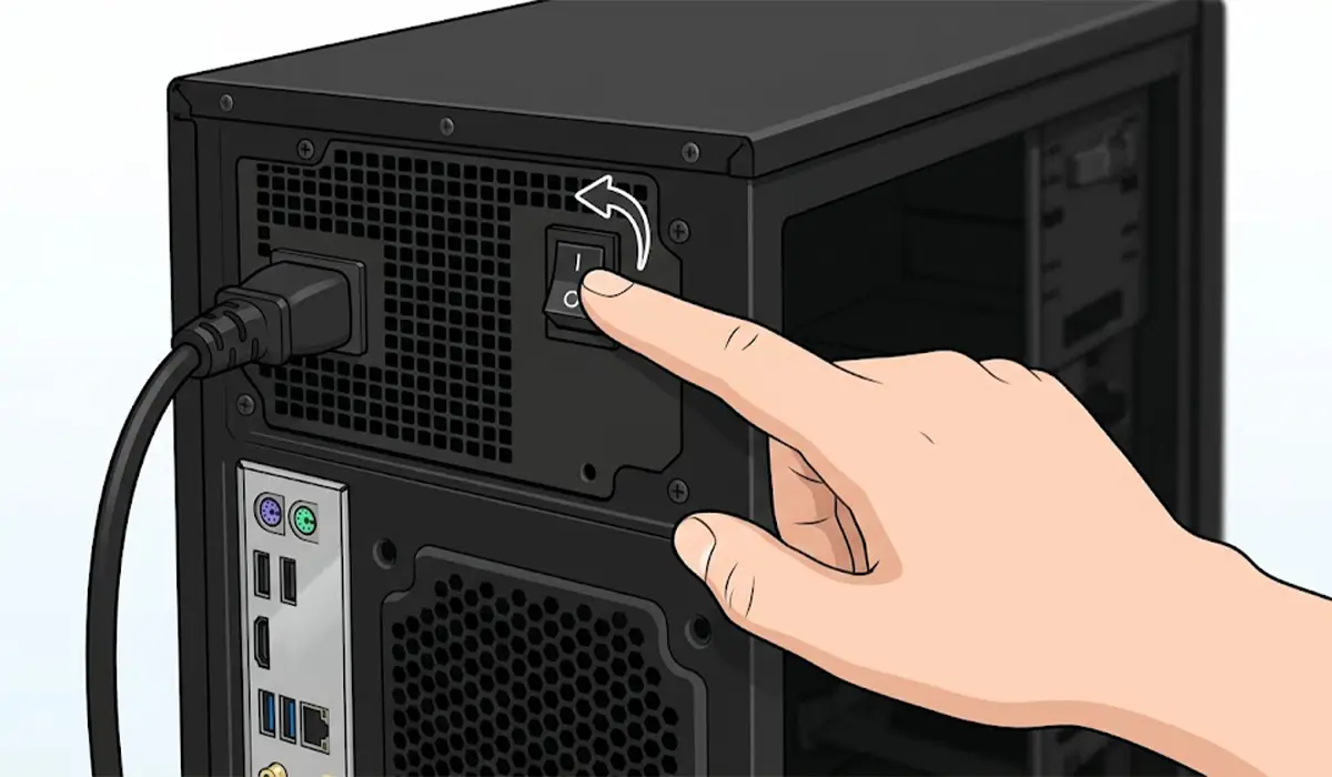 The PC will not turn back on right away after a shutdown